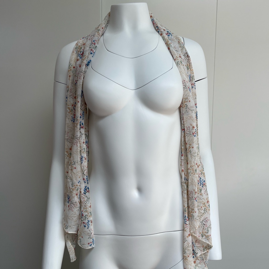 Floral Cream Scarf